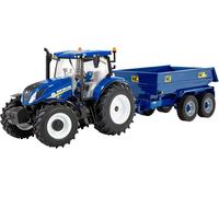 Britains New Holland T6 Tractor With Trailer Playset, Collectable Tractor Toy, Tractor Toys Compatible With 1:32 Scale Farm Animals And Toys, Suitable For Collectors And Children From 3 Years