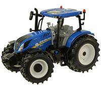 New Holland T6.175 Blue Power Tractor Replica, New Holland Tractor Replica Compatible with 1:32 Scale Farm Animals and Toys, Suitable for Collectors & Children from 3 Years