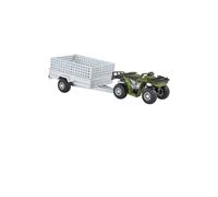 Britains Quad ATV Bike Playset 43358 - 1:32 Scale Die-Cast Quad with Trailer, Green
