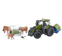 BRITAINS METALLIC OLIVE GREEN VALTRA TRACTOR PLAYSET 1/32 SCALE