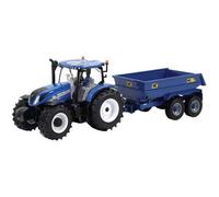 Britains New Holland T6 Tractor With Trailer Playset, Collectable Tractor Toy, Tractor Toys Compatible With 1:32 Scale Farm Animals And Toys, Suitable For Collectors And Children From 3 Years