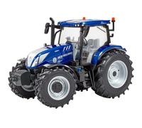New Holland T6.180 Blue Power Tractor Toy, Farm Toys for Children, New Holland Tractor Toy Compatible with 1:32 Scale Farm Animals and Toys, Suitable for Collectors & Children from 3 Years