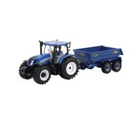 Britains New Holland T6 Tractor With Trailer Playset, Collectable Tractor Toy, Tractor Toys Compatible With 1:32 Scale Farm Animals And Toys, Suitable For Collectors And Children From 3 Years