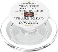 BRITAINS PATRIOT BRITISH PRIDE SUPPORTER TROY CITY INVADED PopSockets PopGrip for MagSafe
