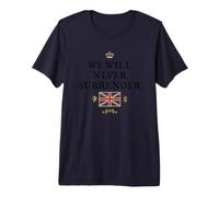 BRITAINS Patriots British Pride Supporters Never Surrender Premium T-Shirt