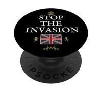 BRITAINS PATRIOTS BRITISH PRIDE SUPPORTERS STOP THE INVASION PopSockets Adhesive PopGrip