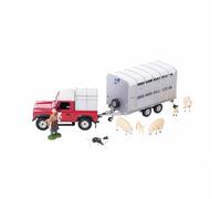 Britains 1:32 Sheep Farmer Playset - Includes Land Rover 90 and Trailer, Farmer, Sheep and Sheepdog - Collectable Farm Toy - Suitable From 3 years