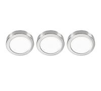 Britalia 3 Pack LED Stainless Steel Under Cabinet Round Circular Head Light Kit with Driver | 2W 100lm 4000k Cool White | Kitchen Lighting | Easy Plug & Play System | 12V Low Voltage