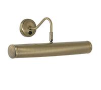 Britalia Antique Brass Vintage Retro Picture & Mirror Light | Adjustable Head | 390mm Width | Rocker Switch Operation | 2 x SES E14 Lamps Required (Not Included)