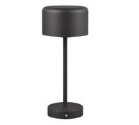Britalia BR59151132 LED Matt Black Stem USB Rechargeable Touch Retro Table Lamp - 30cm Height