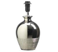 Britalia Chrome Metallic Ceramic Table Lamp Base - 26cm Height - 1 x SES E14 Small Edison Screw Lamp Required (Not Included). Suitable for Standard LED Lamps - Smart Lamps