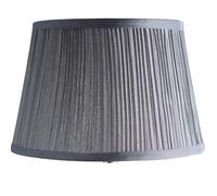 Britalia Grey Faux Silk Pleated Mushroom Lampshade, 30 cm, Vintage Tapered Design