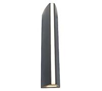 Britalia LED Anthracite Dark Grey Outdoor Modern Triangular Up & Down Wall Light | IP54 Rated | 30cm Height | 750 Lumen 3000k Warm White | Garden - Patio - Driveway | UK Approved | Aluminium