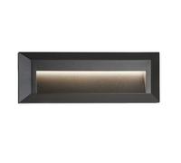 Britalia LED Anthracite Outdoor Rectangular Slot Flush Wall Light - 23cm Diameter - Lamp Information: 1.7W LED 4000k Cool White 53 Lumens (Included)