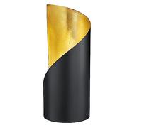 Britalia Matt Black & Gold Inner Vintage Metal Cylinder Table Desk Lamp | 24cm Height | 1 x SES E14 Lamp Bulb Required | UK Approved | Cylindrical Retro Swirl Design