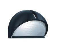 Britalia Matt Black Outdoor Half Moon Modern Bulkhead Wall Light IP44-1 x E14 ES Large Edison Screw Light Bulb Required (Not Included) | Suitable for Standard or Smart LED Lamps