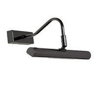 Britalia Mirror Black Chrome Vintage Retro Picture & Mirror Light | Adjustable Head | 285mm Width | Rectangular Back Plate | 2 x G9 Lamps Required (Not Included)