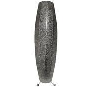 Britalia Moroccan Floor Lamp, Satin Nickel Metal, 25cm x 86cm, 2.3kg, E27 Bulb Base, Foot Switch