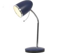 Britalia Navy Blue Modern Retro Flexible Dome Head Table Desk Lamp 32cm - 1 x ES E27 Large Edison Screw Light Bulb Required (Not Included)