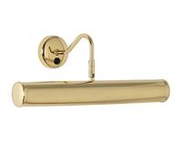 Britalia Polished Brass Vintage Retro Picture & Mirror Light | Adjustable Head | 390mm Width | Rocker Switch Operation | 2 x SES E14 Lamps Required (Not Included)