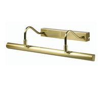 Britalia Satin Brass Vintage Retro Double Arm Picture & Mirror Light | Adjustable Head | 492mm Width | Toggle Switch Operated | 4 x G9 Lamps Required (Not Included)