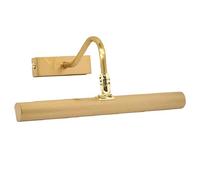 Britalia Satin Brass Vintage Retro Picture & Mirror Light | Adjustable Head | 285mm Width | Rectangular Back Plate | 2 x G9 Lamps Required (Not Included)