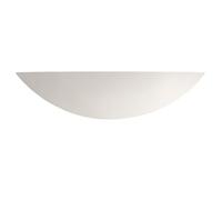 Britalia White Plaster Ceramic Single Lamp Curved Wall Uplighter 400mm, 1 x E27 ES Large Edison Screw Light Bulb Required (Not Included) | Suitable for Standard or Smart LED Lamps
