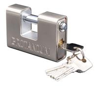 Britanium® BRP84 [Armoured] High Security Container Padlock - [Heavy Duty] - [Anti Drill Cylinder] - Also Ideal Motorbike, Shed & Garage Lock (5 Keys) Silver