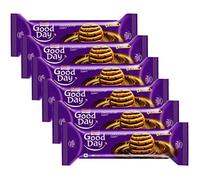 Britannia Choco Chips Cookies 120g (Pack of 6) - Crunchy & Delicious Biscuits A Perfect Combination of Chocolate and Cookies - World’s Finest Chocolate - Cracker Cookies Snacks for Kids