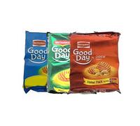 Britannia Good Day Butter, Cashew and Pista Badam Cookies Combo Pack (648g) Each - Melt-In-Mouth Loaded with Butter, Cashew and Pista Badam Nuts - Cracker Cookies Snacks for Kids