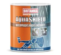 Britannia Paints Aquashield Solar Reflective White 1kg - One Coat - Instant Waterproof Roof Coating