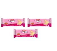Britannia Strawberry Cream Wafers 150g - Crispy Layered Wafer Biscuits with Strawberry Flavour Filling - Light & Crunchy Snack - Vegetarian Sweet Treat (Pack of 3)