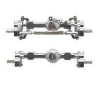 BritBolt 1/12 RC Car Metal Portal Axle Set MN99S MN D91 D96 MN98 MN45 Front And Rear Upgrade Parts Compatible With Various 1 12 Scale Models(Silver 1 Set)