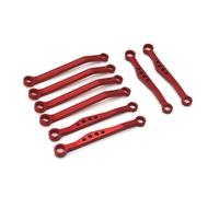 BritBolt 1/16 RC Car Upgrade Parts C64 C64-1 Metal Chassis Link Rod Pull Rod Set Compatible With Various RC Models(Red)