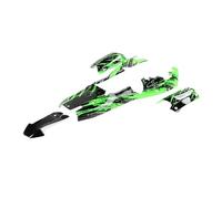 BritBolt 1/5 Scale RC Car Plastic Body Shell Set Compatible With IROFUN BAHA ROVAN King Motor 5B SS Models(Black Green 1)