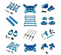 BritBolt 10208 V1 V2 Metal Steering Cup Hub Link Rod Set Compatible with RC Car Upgrade Compatible With Various 1 10 Scale Models Swing Arm Drive Shaft Shock Tower Parts Accessories(Blue)