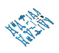 BritBolt 16207 16208 16209 16210 Metal Suspension Arm Steering Cup Link Rod Set Compatible with 1/16 Scale RC Car Upgrade Parts Compatible With Various Models(16208 Blue)