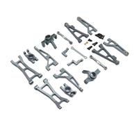 BritBolt 16207 16208 16209 16210 Metal Suspension Arm Steering Cup Link Rod Set Compatible with 1 16 Scale RC Cars Compatible With Various Models Upgrade Parts(16207 Grey)