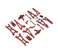 BritBolt 16207 16208 16209 16210 Metal Suspension Arm Steering Cup Link Rod Set Compatible with 1/16 Scale RC Car Upgrade Parts Compatible With Various Models(16208 Red)