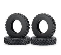 BritBolt 4PCS 1/14 Scale RC Car Trailer Tires Front Rear Wheel Set With Rubber Tyres And Foam Inserts Compatible With Various Brands(Rubber Tires-22mm)