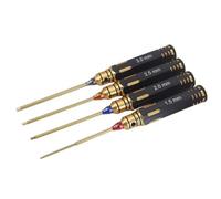 BritBolt 4pcs Plating Hexagon Screwdriver Set 1 5mm 2mm 2 5mm 3mm Compatible with RC Model Car Boat Airplane Compatible With Various RC Models(1 set)