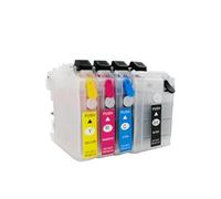 BritBolt 4PK Refillable Ink Cartridge Compatible With LC525 LC529 Compatible With DCP J100 DCP J105 MFC J200