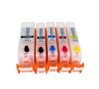 BritBolt 5PCS Refillable Ink Cartridge Compatible PGI-550 CLI-551 Compatible with MG5450 MG5550 MG6450 Ip7250 MX925 MX725 IX6850 PGI550 Cli 551 Universal Fit Aftermarket Replacement Printer Supplies