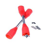 BritBolt 9mm Drive Shaft Dog Bone Or Dustproof Cap Set Compatible With 1 5 Scale RC Gas Cars Fits Models Similar To ROFUN BAHA ROVAN KM 5B 5T 5SC Replacement Parts(Red Silver with Pins)