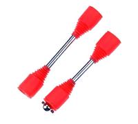BritBolt 9mm Drive Shaft Dog Bone Or Dustproof Cap Set Compatible With 1 5 Scale RC Gas Cars Fits Models Similar To ROFUN BAHA ROVAN KM 5B 5T 5SC Replacement Parts(Red Silver)