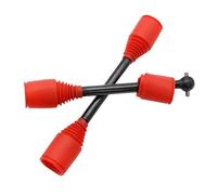 BritBolt 9mm Drive Shaft Dog Bone Or Dustproof Cap Set Compatible With 1 5 Scale RC Gas Cars Fits Models Similar To ROFUN BAHA ROVAN KM 5B 5T 5SC Replacement Parts(Red Black)