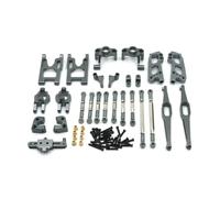 BritBolt FY03 12428 12423 1/12 Scale RC Car Metal Upgrade Parts Compatible With Various Models Includes Swing Arm Link Rod And Steering Block DIY Accessories Set(Red)