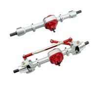 BritBolt MN D96 MN98 MN99S MN45 Metal Axle Set Front And Rear Compatible with 1 12 Scale RC Car Parts Compatible With Various RC Models(Silver B)