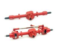 BritBolt MN D96 MN98 MN99S MN45 Metal Axle Set Front And Rear Compatible with 1 12 Scale RC Car Parts Compatible With Various RC Models(Red)