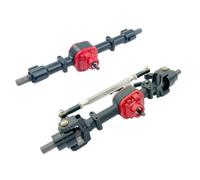 BritBolt MN D96 MN98 MN99S MN45 Metal Axle Set Front And Rear Compatible with 1 12 Scale RC Car Parts Compatible With Various RC Models(Black B)